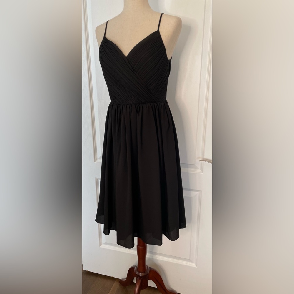 23. Small NWT Banana Republic little black dress MIDI ptp 17